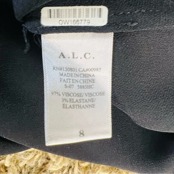 A.L.C. Baxley Buckle Strap Tank Top in Black Size 8 - Picture 7 of 7